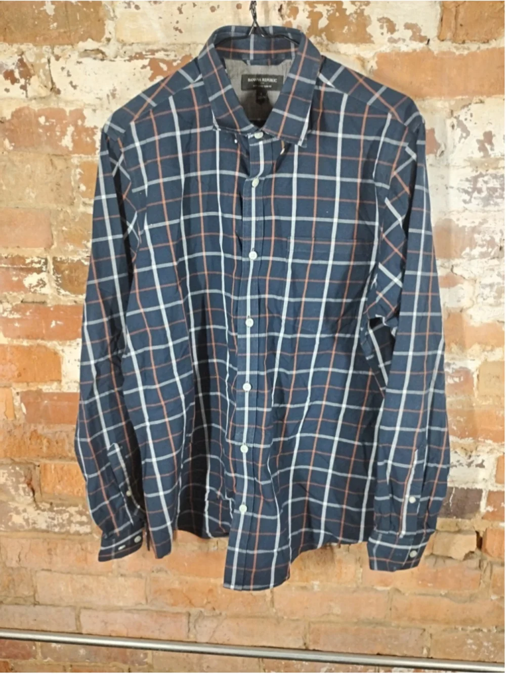 Banana Republic Long Sleeve Button Down Shirt Soft Wash Slim Fit Men’s Size L